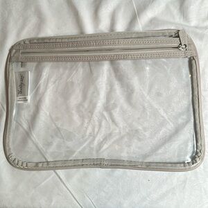 Thirty one Clear Zipper Pouch attach to Grommets on Utility Totes New